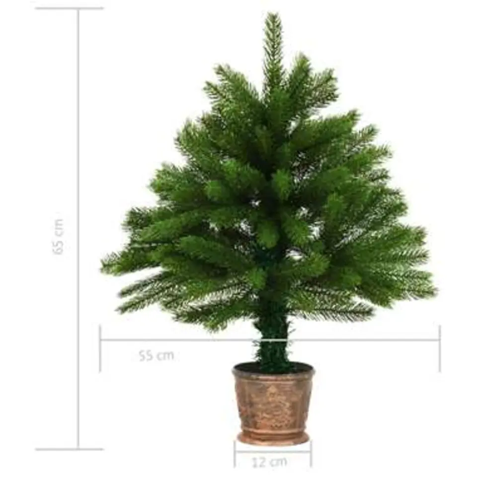 vidaXL Kunstkerstboom met levensechte naalden 65 cm groen