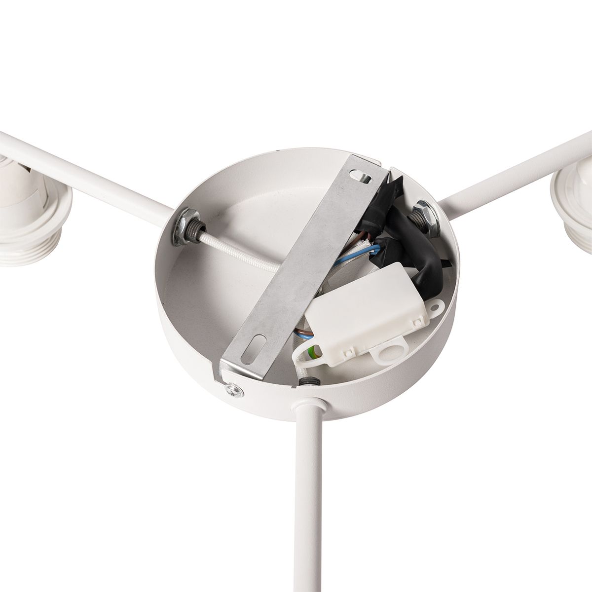 Plafondlamp wit grijs en bruin 3-lichts - Multidrum