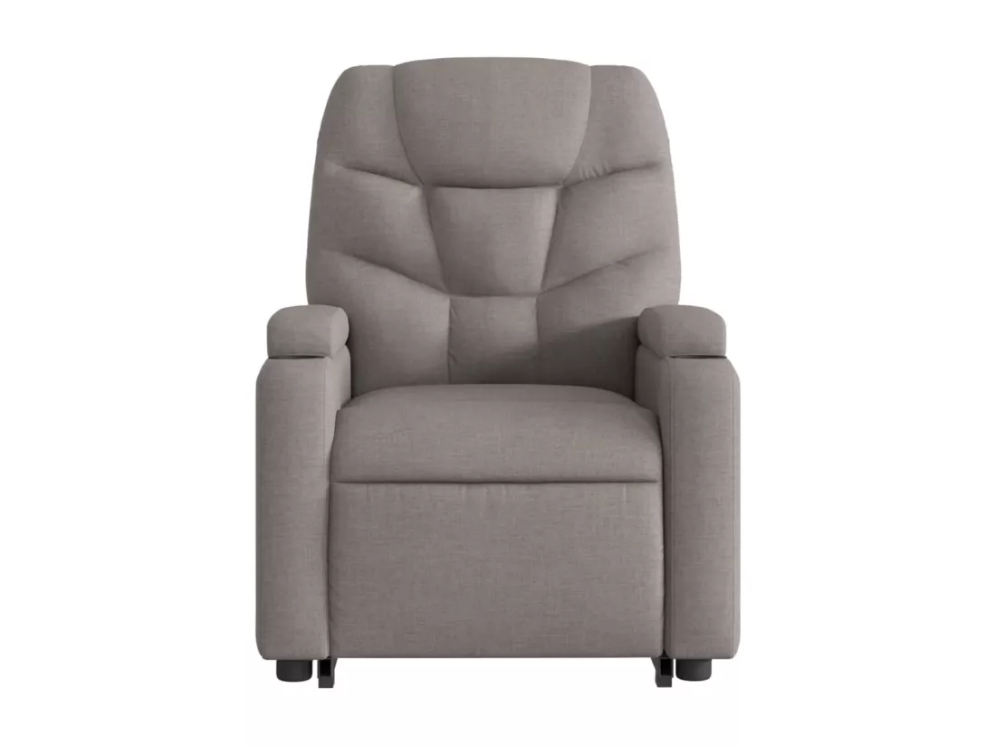 Fauteuil inclinable électrique taupe tissu