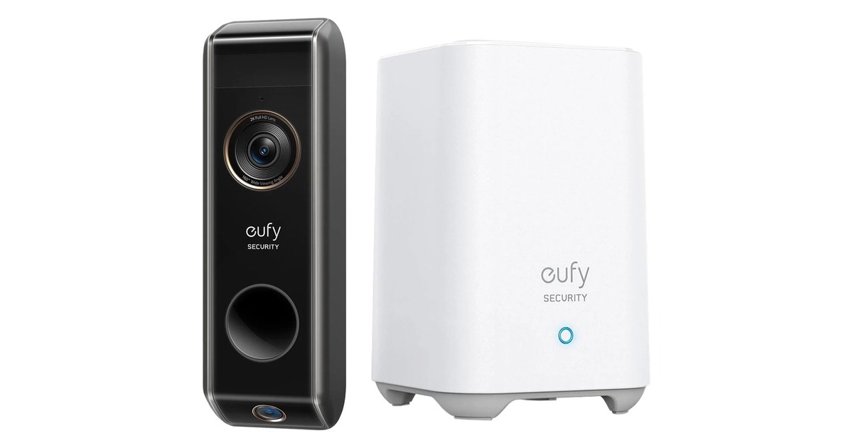 AnkerEufy Video Doorbell Dual + HomeBase 2  (Zwart)