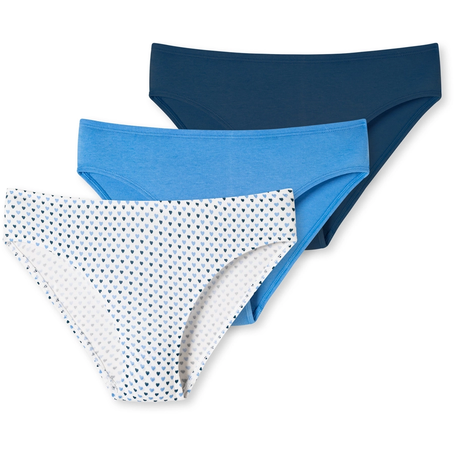 Schiesser Slip 955 Organic Cotton weiß, blau