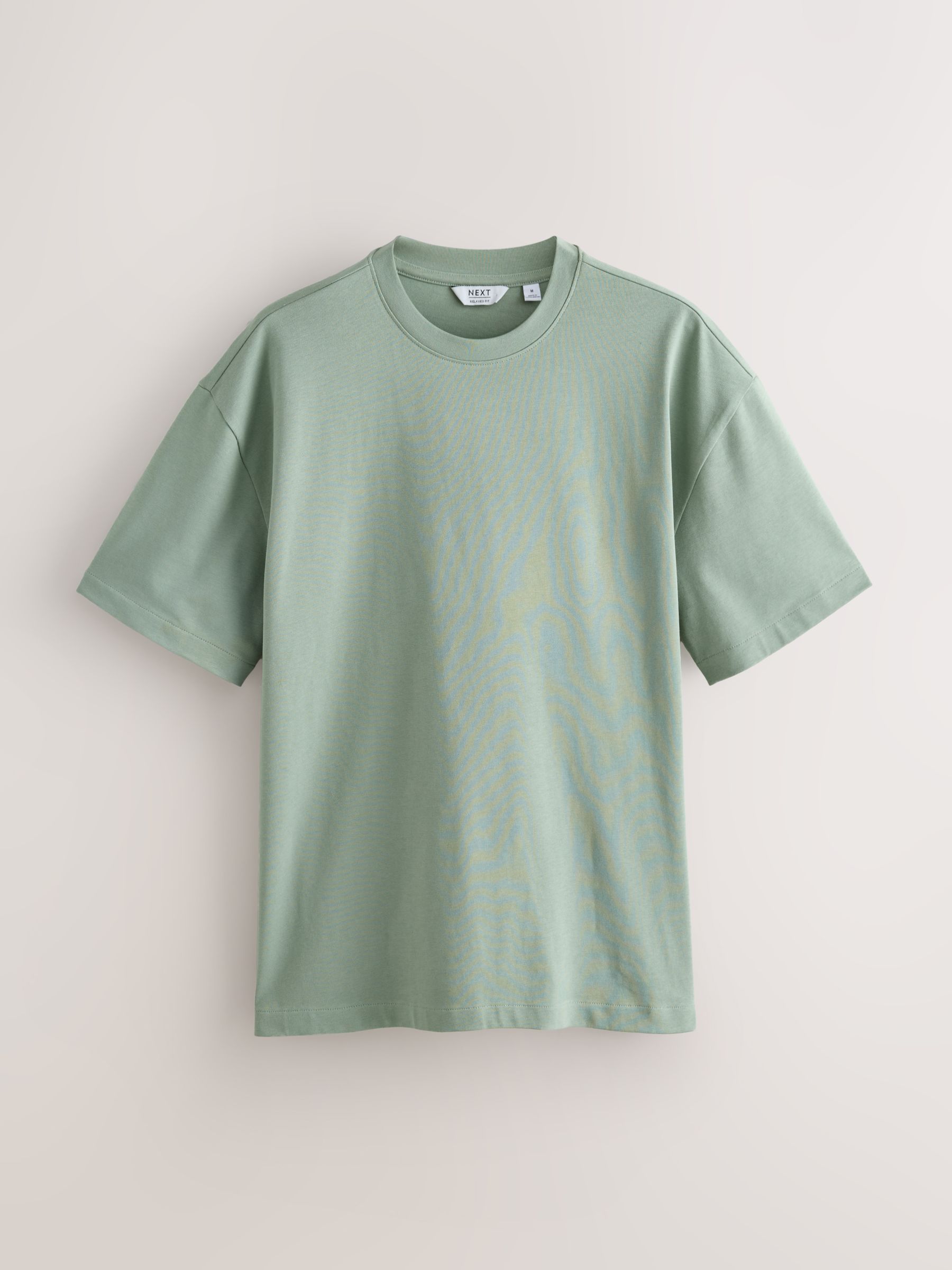 PastelGroen/Blauw/Ecru/leigrijs/Roze - Set van 5 ruimvallende dikke T-shirts