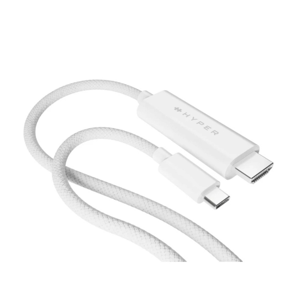 Hyper - 4K USB-C til HDMI 4K60Hz Kabel - Hvid