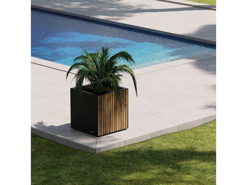 Herstera Pflanzentopf Deco Planter Cube Schwarz Pflanzengefäss