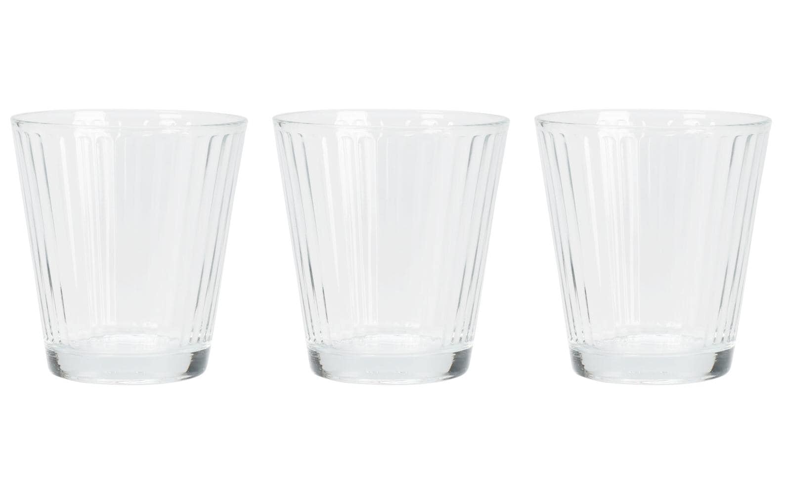 Trinkglas 230 ml, 3 Stück, TransparentGetränkegläser-Set