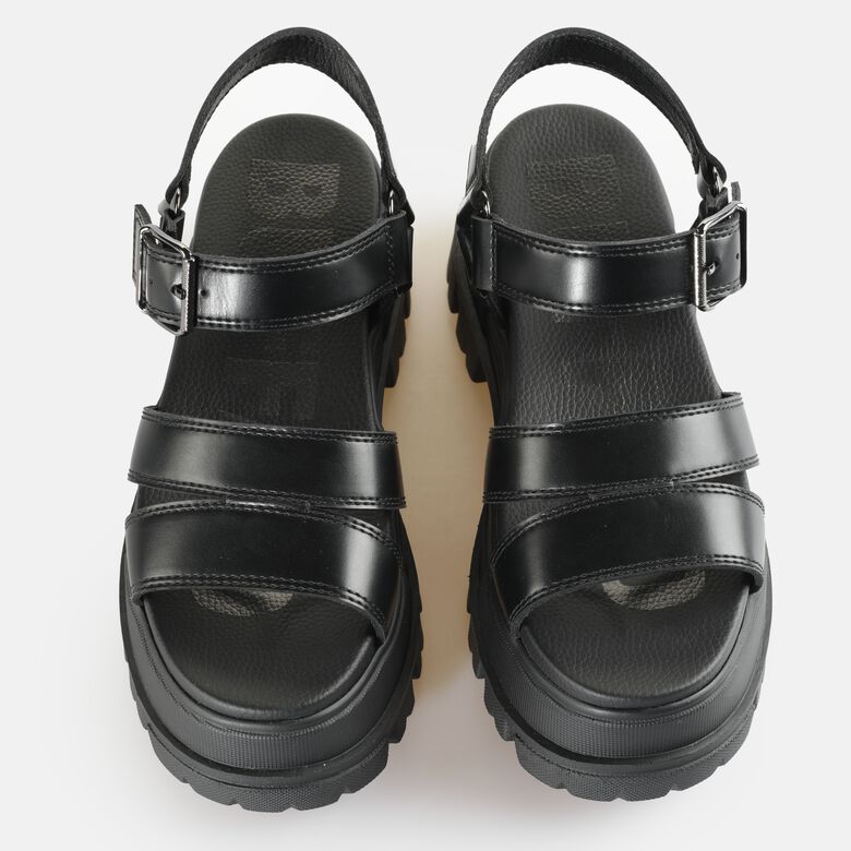 ASPHA TS SANDAL BS - VEGAN NAPPA - BLACK
