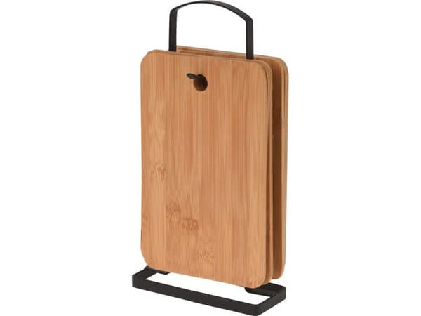 Mondex bambus skjærebrett 22x14cm 6 stk. med stativ