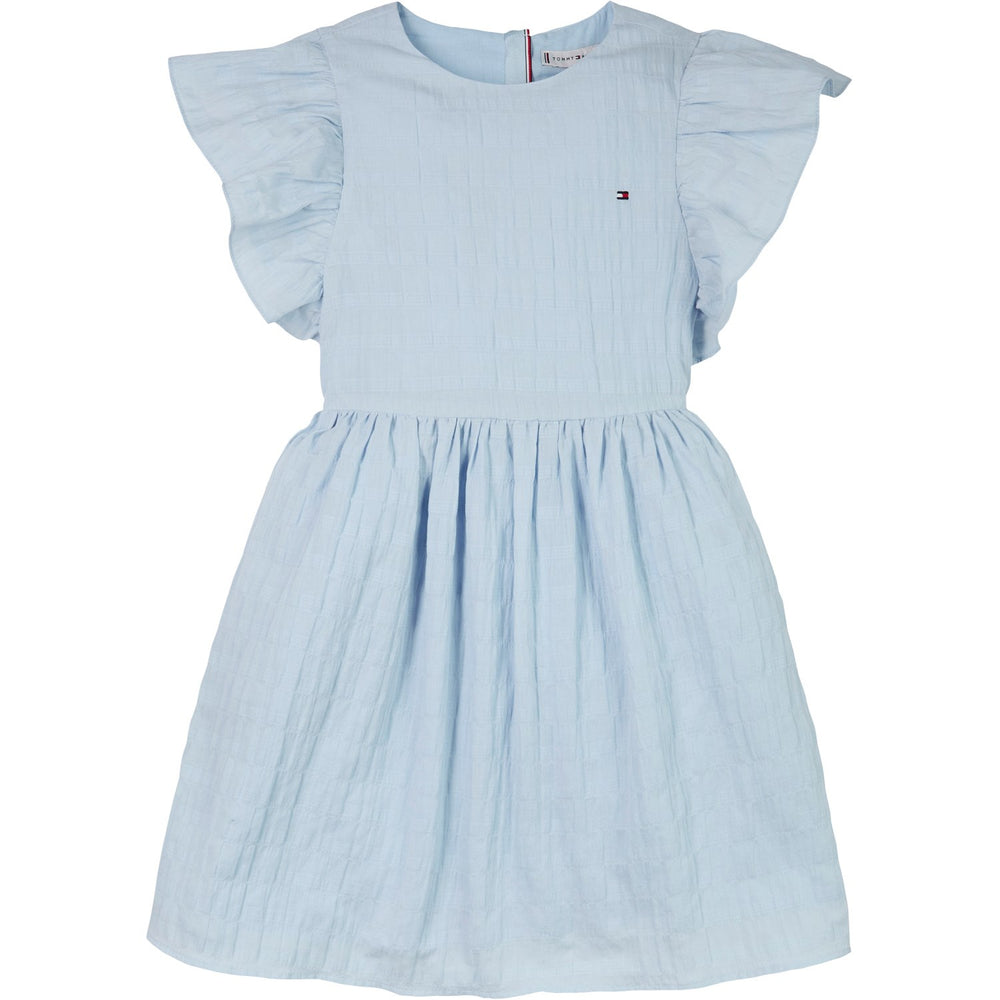 Køb Tommy Hilfiger Breezy Blue Textured Bomuld Kjole SS