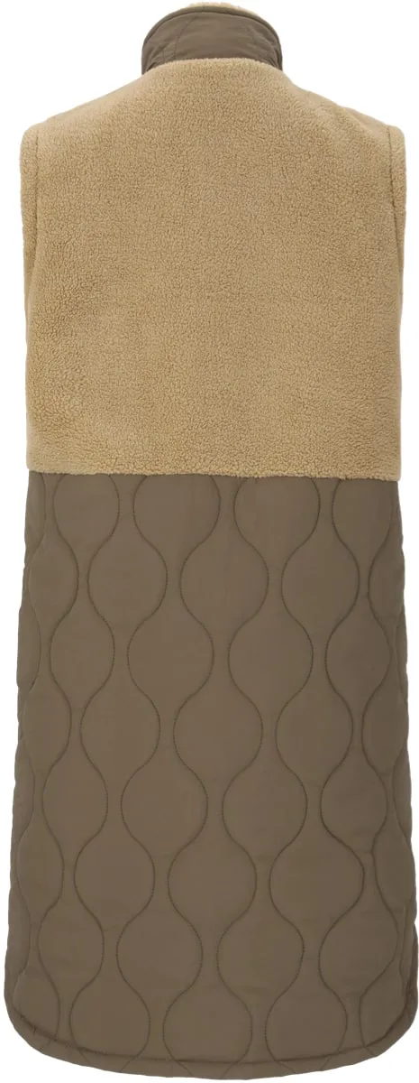 Weather Report Hollie W Long Quilted Vest Travertine
