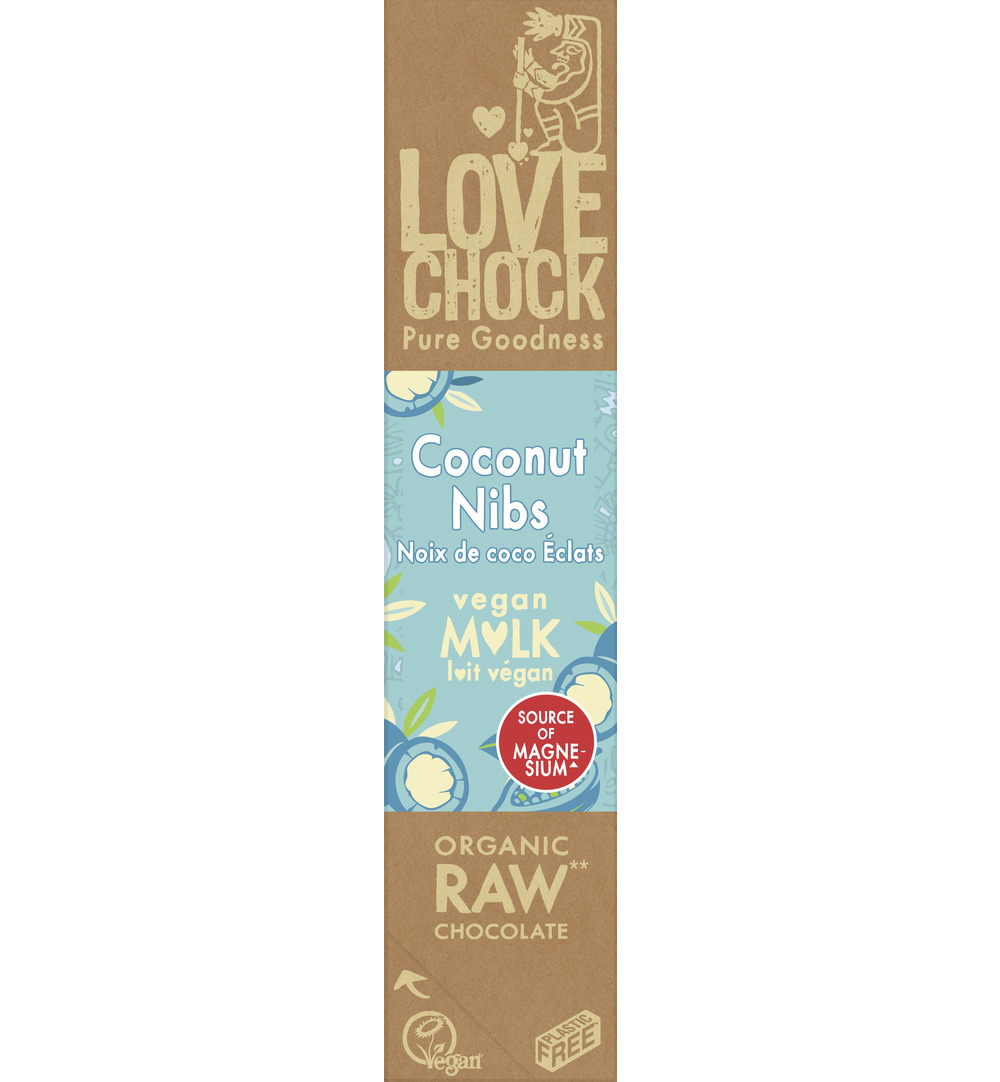 Lovechock M’lk coconut nibs bio (40 gr)