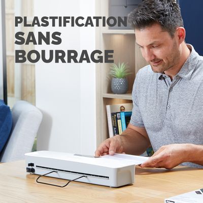 Fellowes Pixel - Plastifieuse A3 - de 80 à 125 microns, à chaud et à froid - anti-bourrage - temps de chauffe rapide