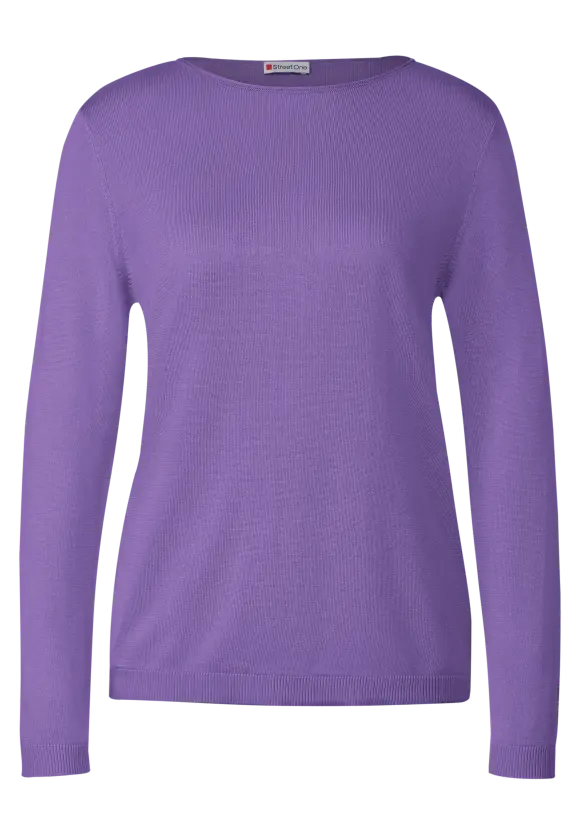 Basic Feinstrickpullover - lupine lilac