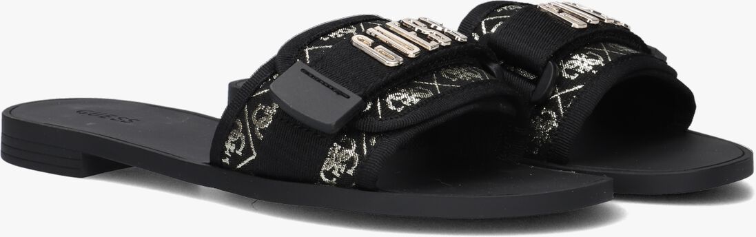 GUESS zwarte guess slippers elyze2