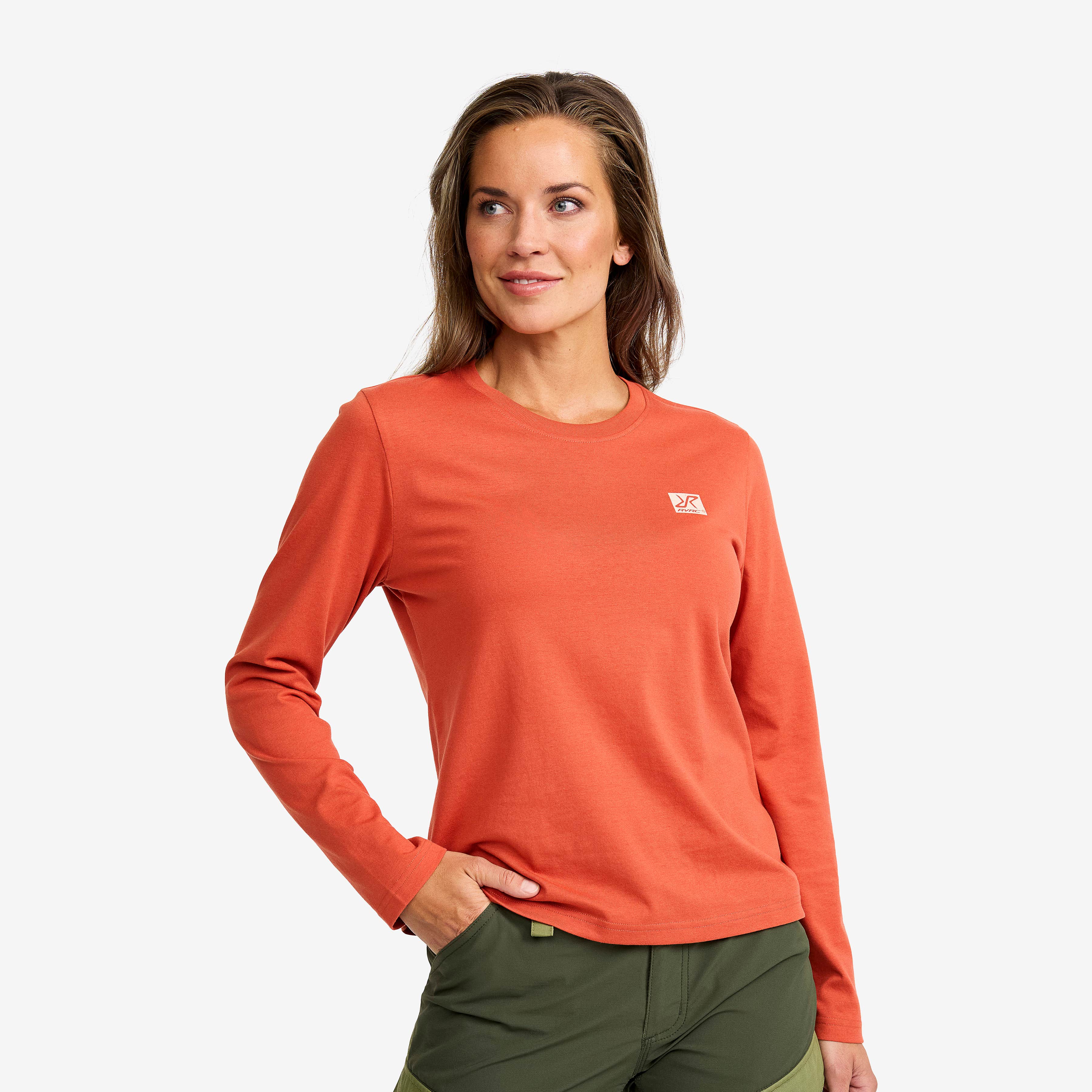 Easy Graphic Landscape Lines Long-sleeved T-shirt Dame Bruschetta