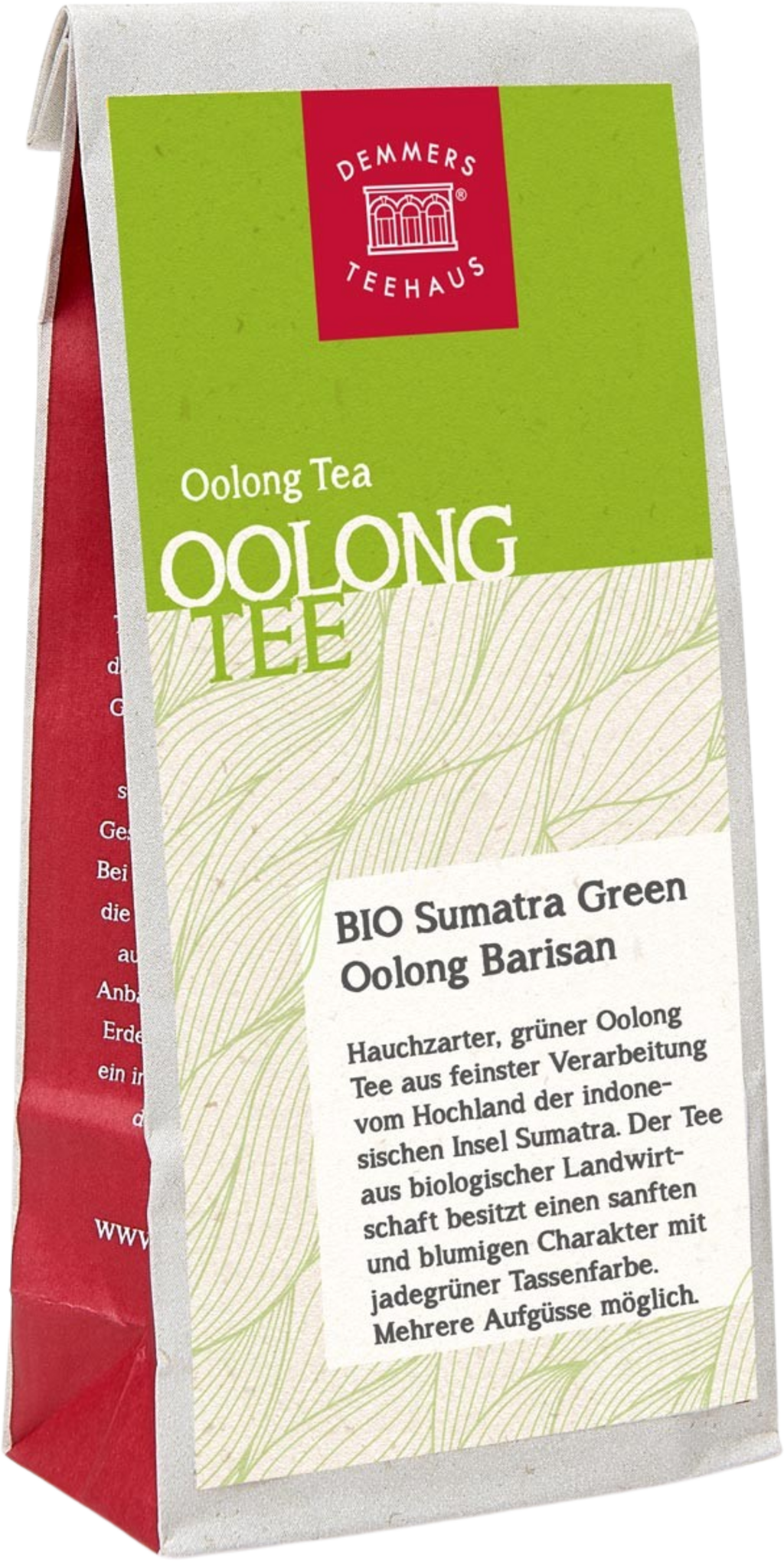DEMMERS TEEHAUS  Bio Sumatra Green Oolong Barisan, 100 g