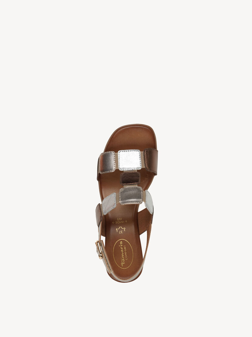 Leren Sandaaltje - metallic