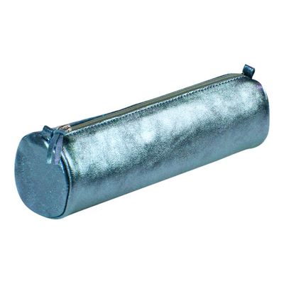 Clairefontaine - Trousse ronde - cuir - bleu indigo