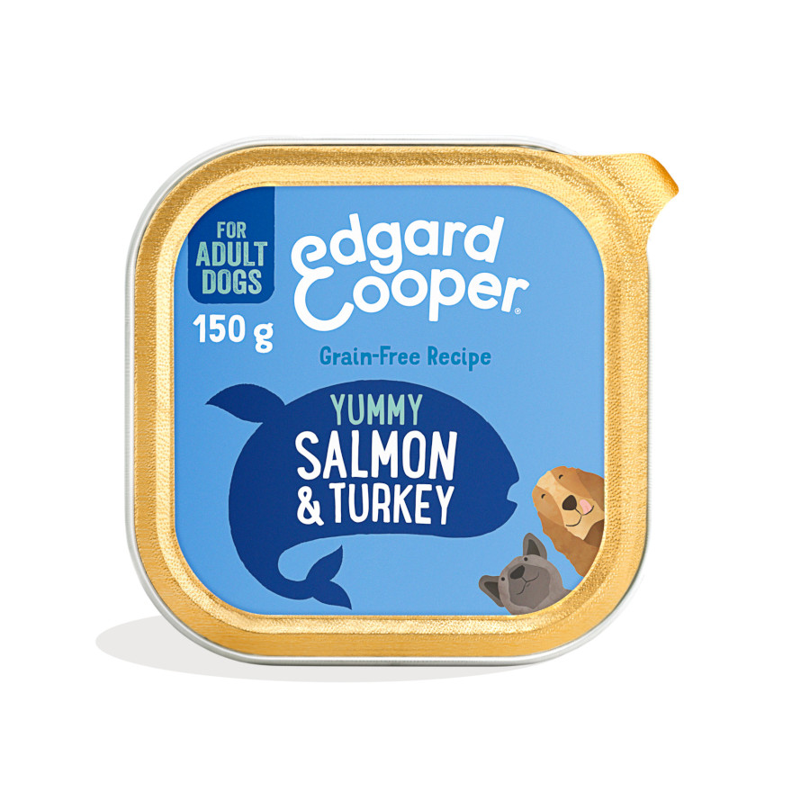 Ração para cães Edgard & Cooper sabor salmão e peru (em pote)
