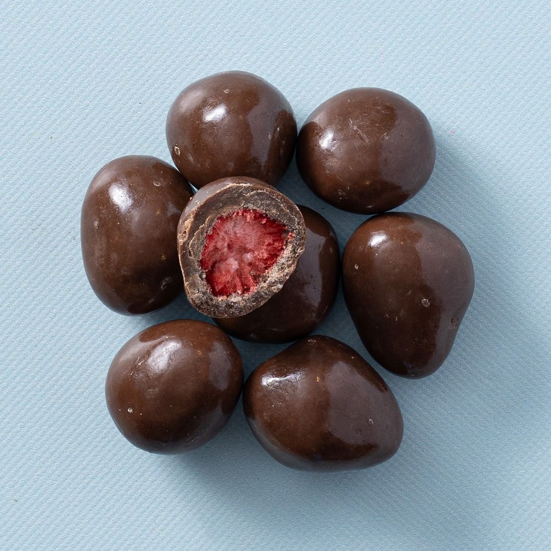 Melk chocolade aardbeien