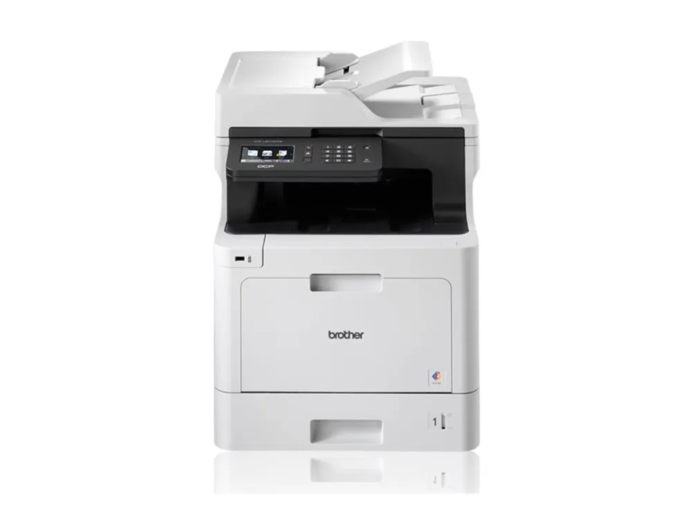 Brother DCP-L8410CDW - Multifunktionsprinter - farve - laser - 215.9 x 355.6 mm (original) - A4/Legal (medie) - op til 31 spm (kopiering) - op til 31 spm (udskriver) - 300 ark - USB 2.0, Gigabit LAN, Wi-Fi(n), USB vært