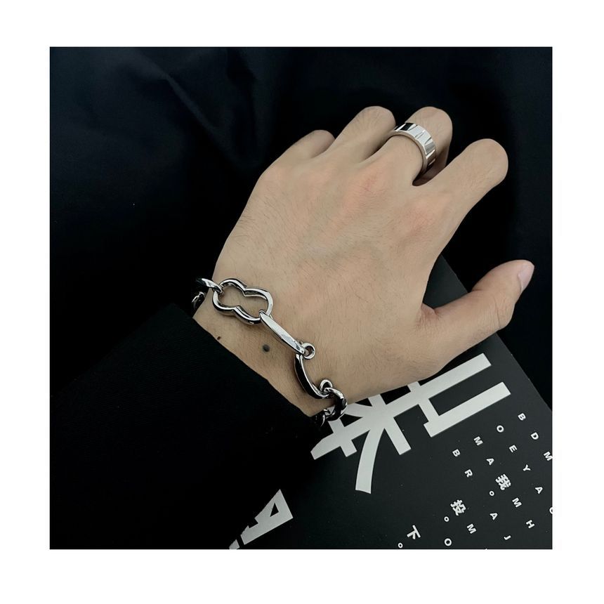 Black Degree - Onregelmatige roestvrijstalen armband