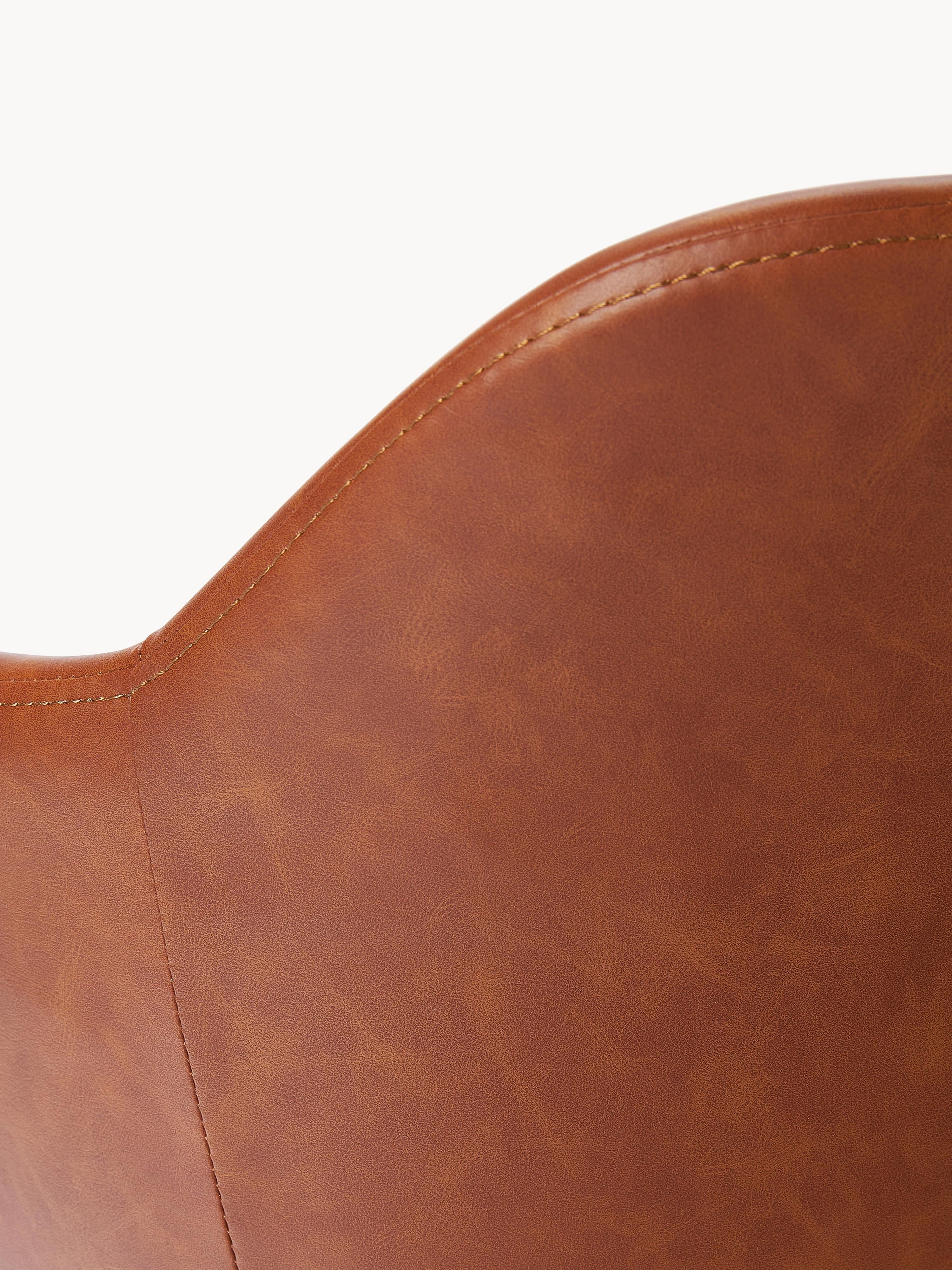 Kunstleren fauteuil Fiji met smalle zitvlak