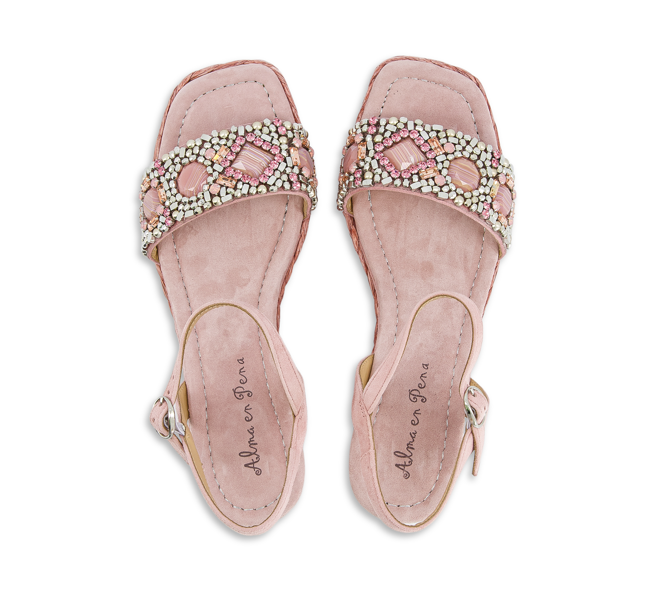 Alma En Pena Riemchensandalen rosa