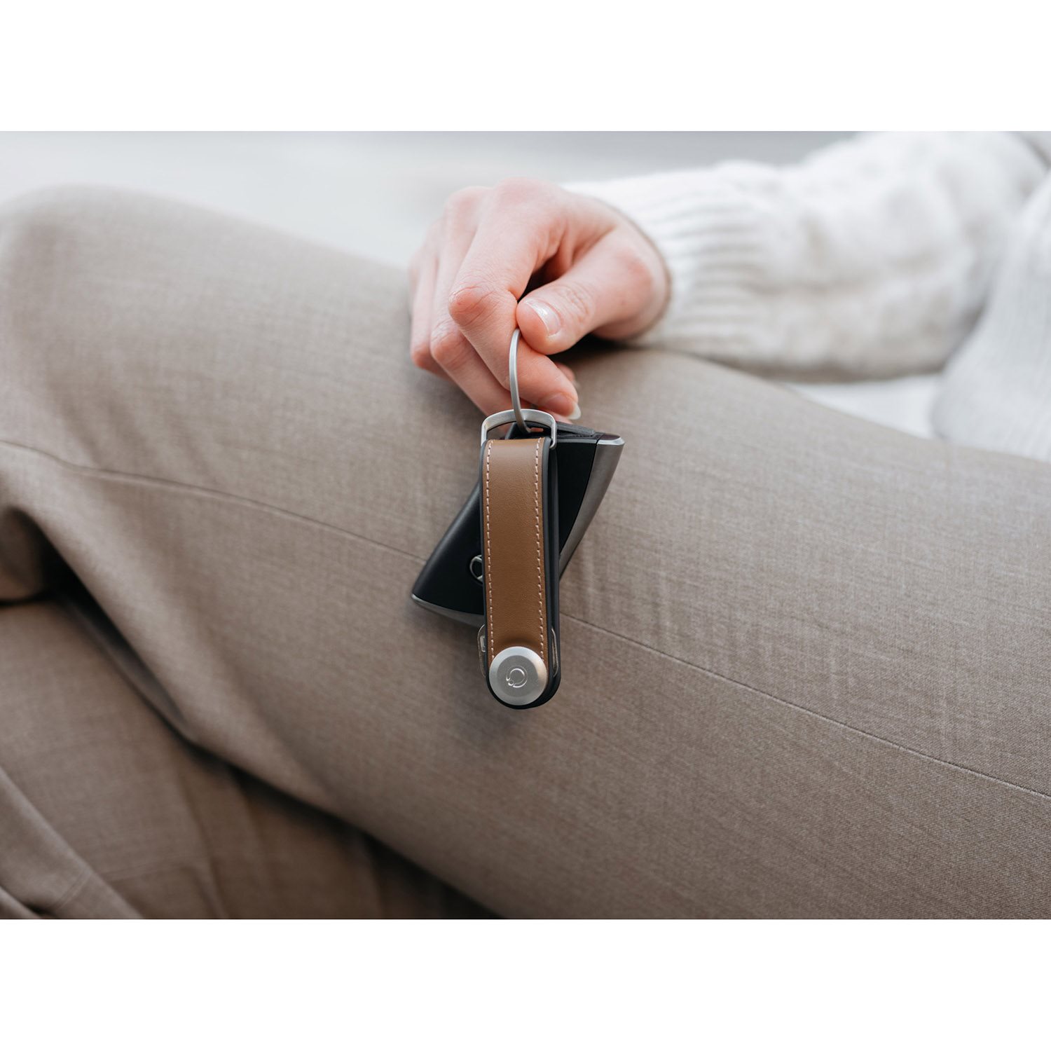 Orbitkey Hybrid Leather Key Organiser acorn