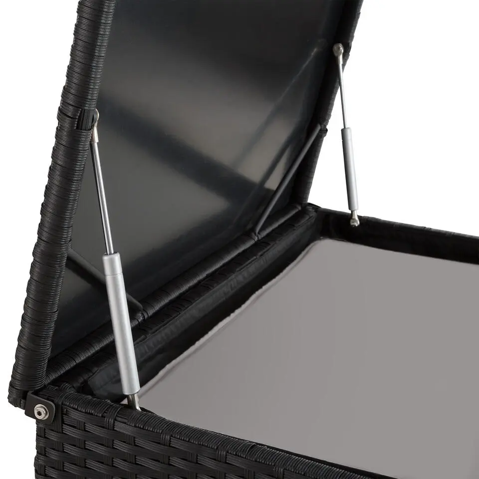 tectake - Loungeset Siena - wicker - zwart