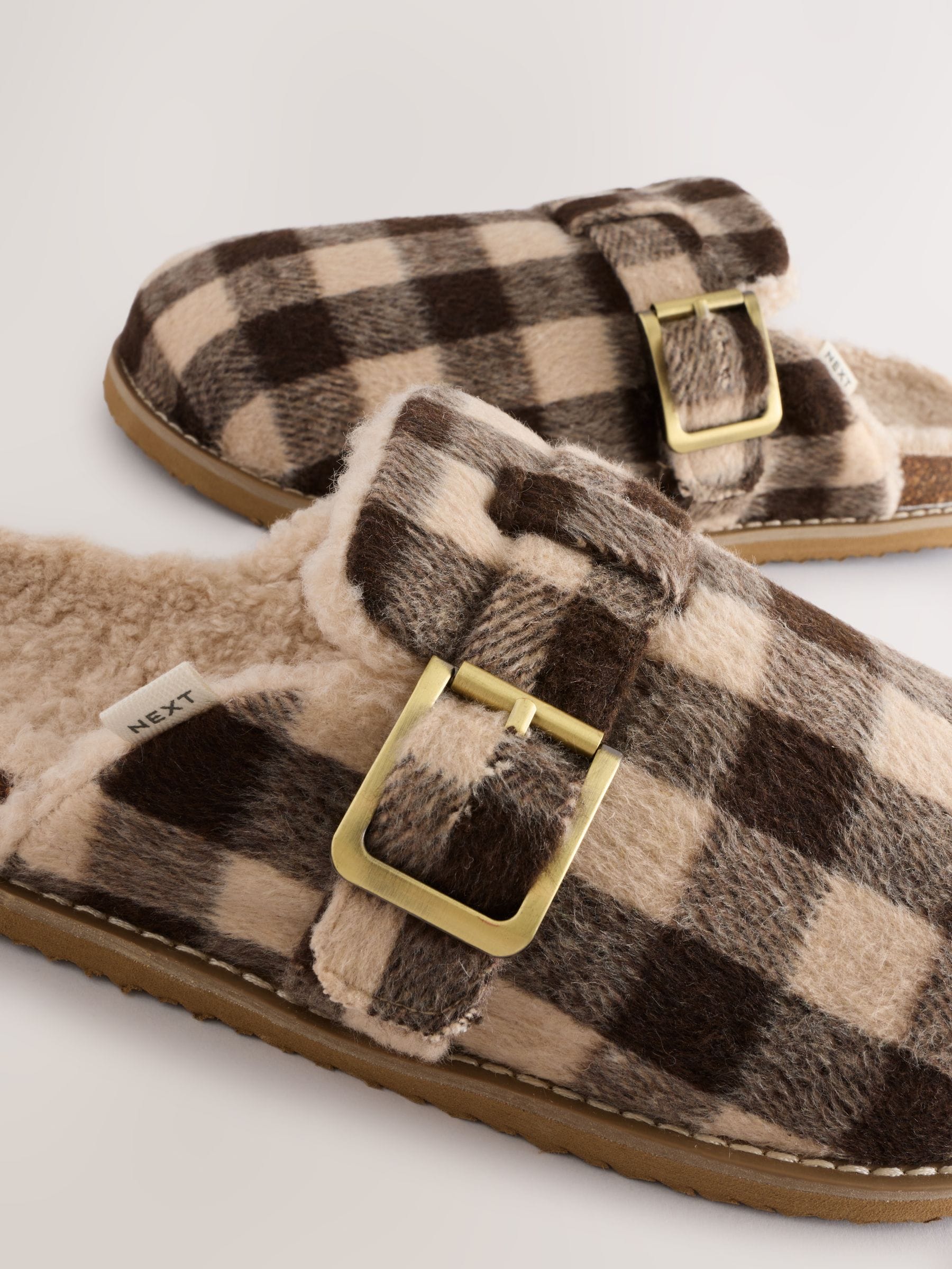 Geruit - Brushed Slippers