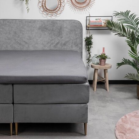 Hoeslaken Flanel - Topper - Antraciet