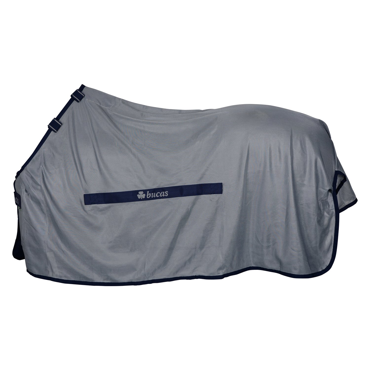 bucas Fliegendecke Buzz-off Detachable Neck  - silver/blue