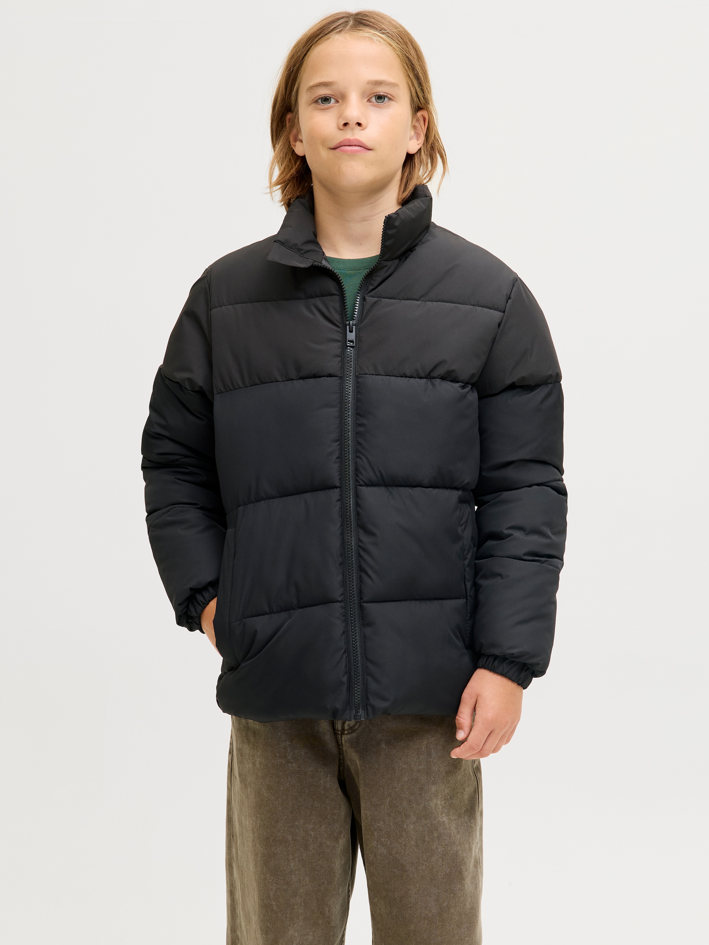 Jack & Jones Junior Steppjacke »JJMAZE PUFFER COLLAR JNR« ohne Kapuze
