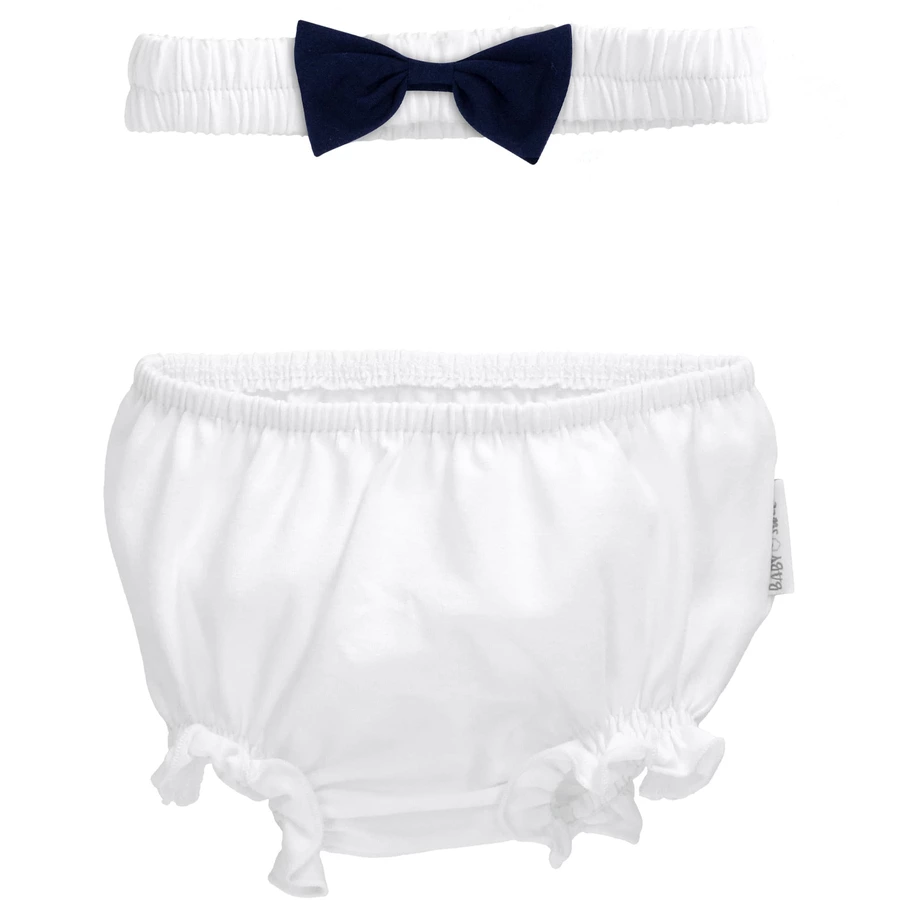 Baby Sweets 3tlg Set Kleid + Shorts + Mütze Lieblingsstücke Kleider weiß navy
