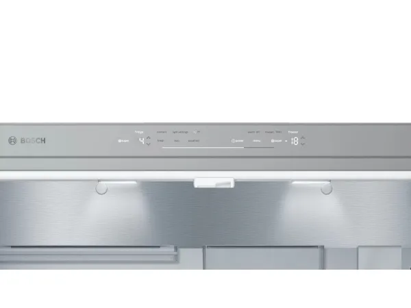 Bosch Serie | 8 KFF96PIEP - Køleskab/fryser - frans dør-bundfryser - Wi-Fi - niche - bredde: 91.4 cm - dybde: 63.5 cm - højde: 183 cm - 573 liter - Klasse E - inox-easyclean