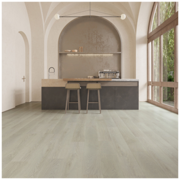 Click PVC Basic rechte stroken beige eiken houtlook