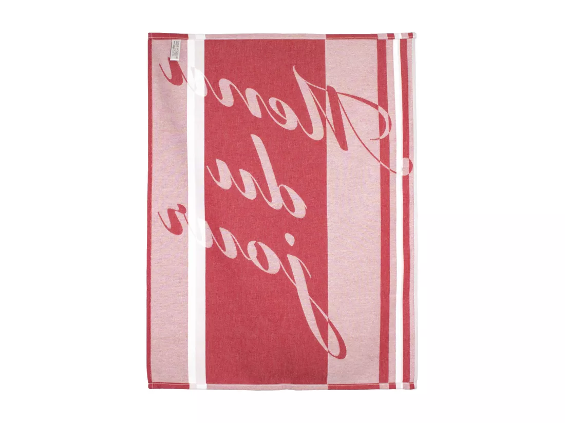 Torchon de cuisine jacquard 60x77cm Marianne Rouge