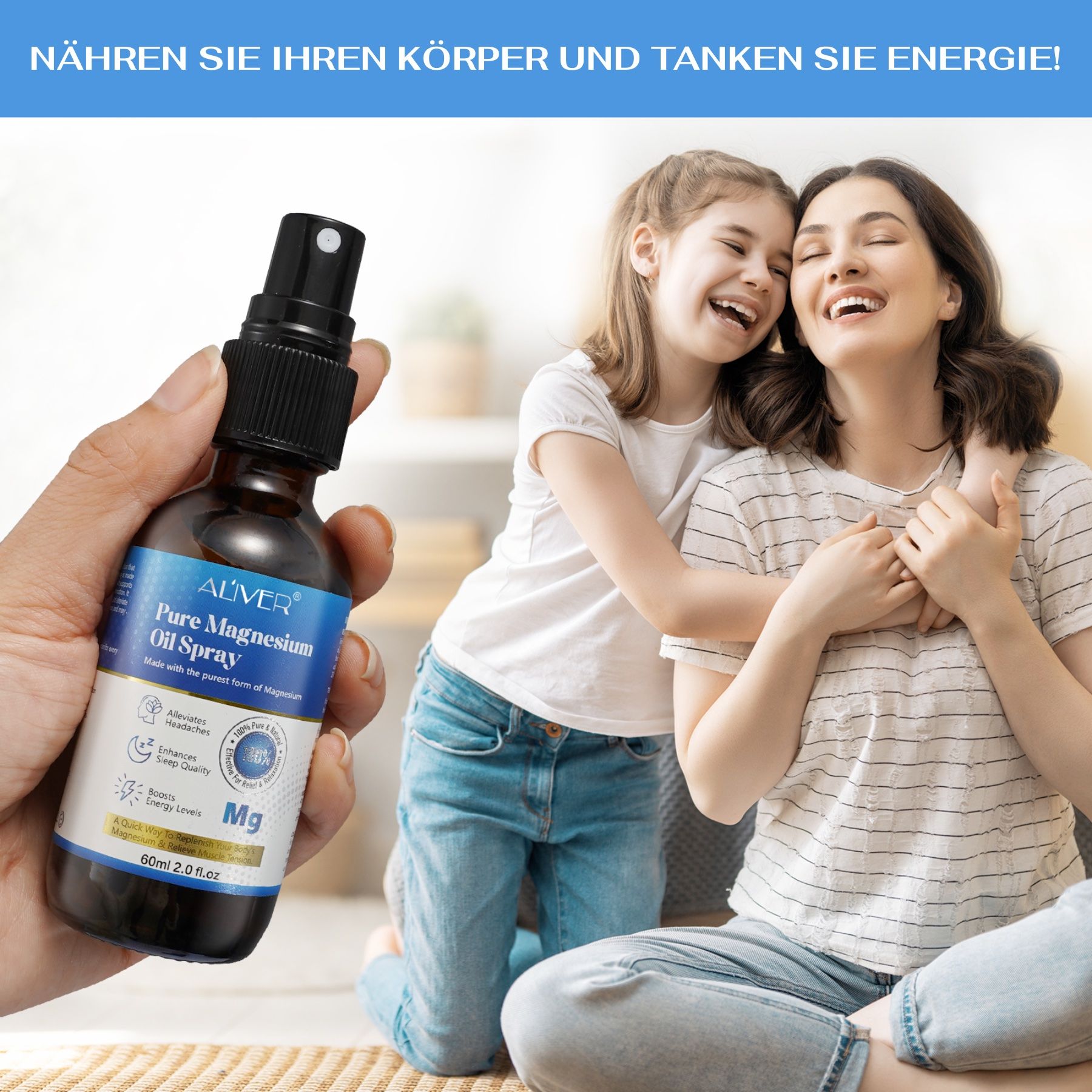 ALIVER Gesichts und Körperspray Pure Magnesiumöl