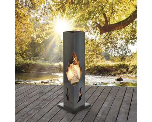 Wilk Flame vuurschaal, staal, zwart