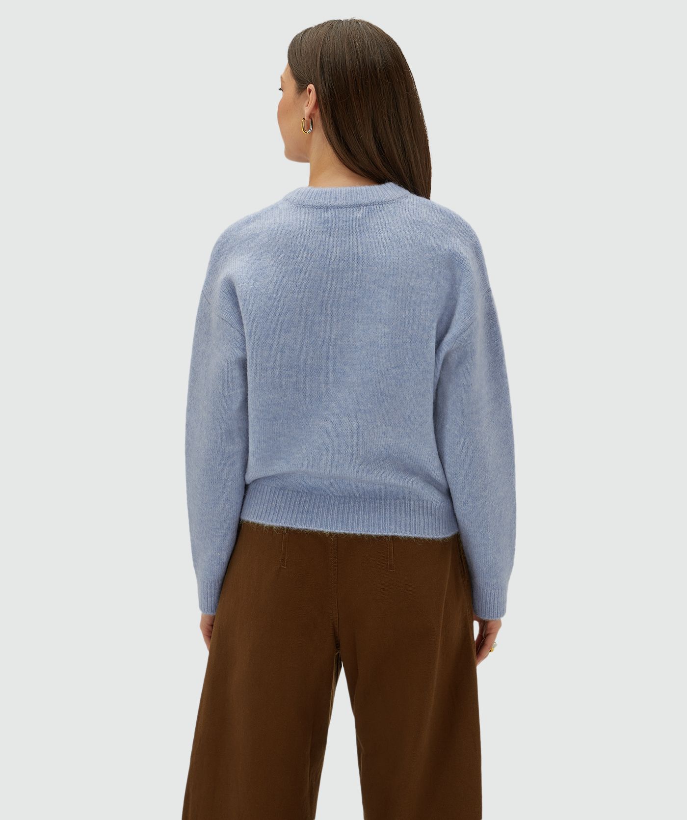 JV-IZE oversized trui - powder blue melange