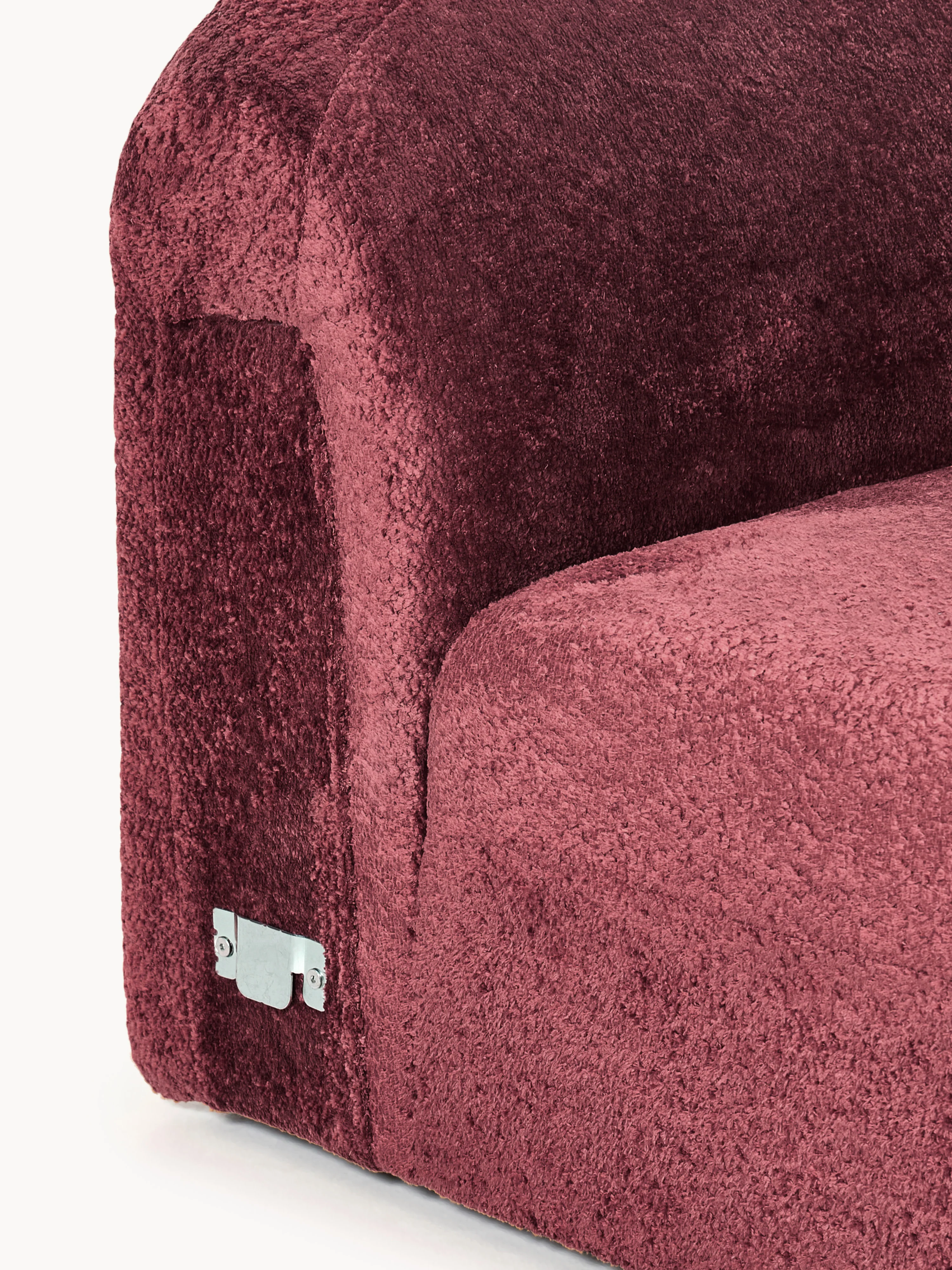 Afgeronde hoekmodule Wolke van teddy-bouclé