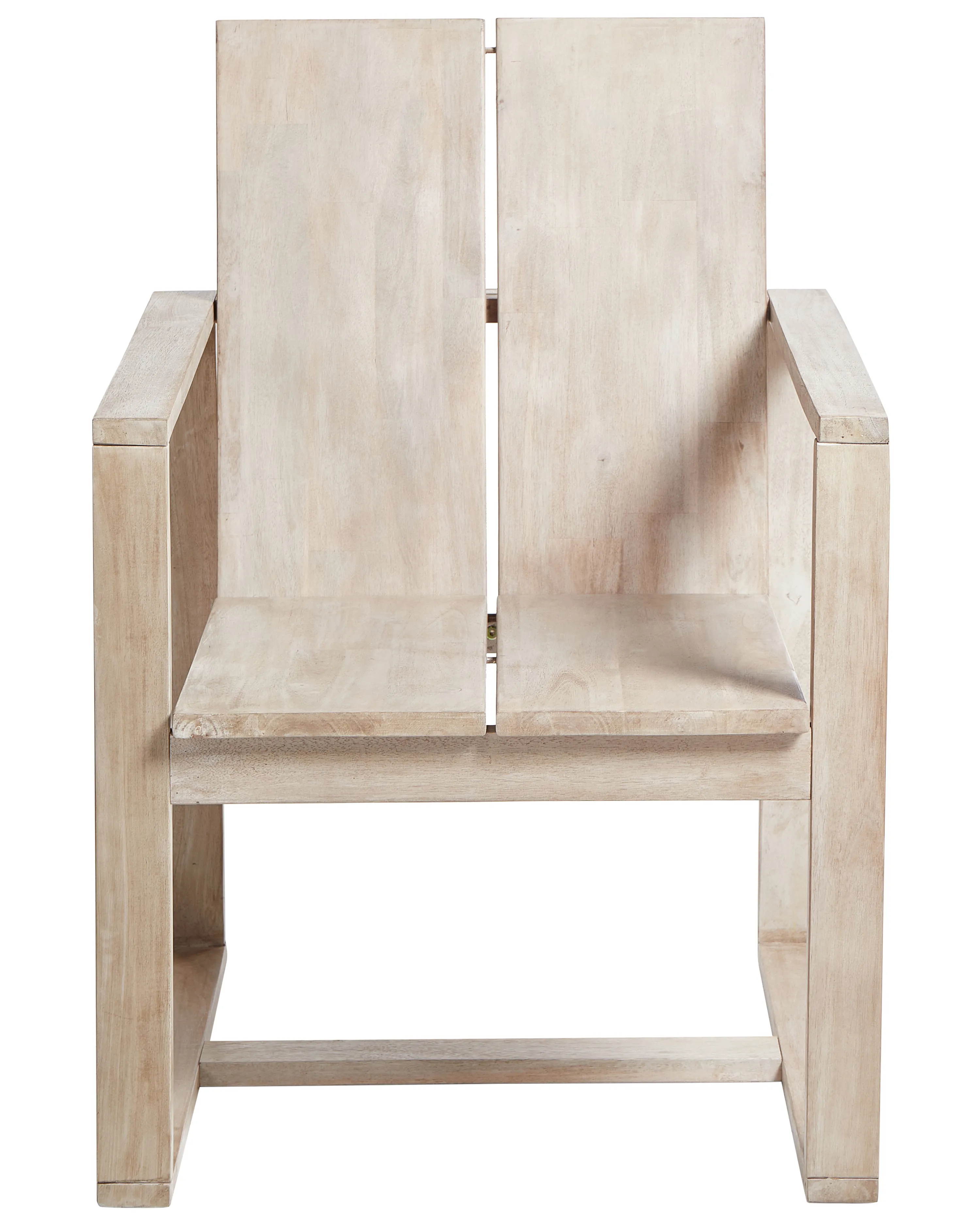 Set van 2 stoelen met zitkussen AZZANELLO Acaciahout Gebroken wit