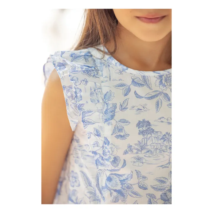 Tartine et Chocolat Blouse et Short Fleuris | Bleu