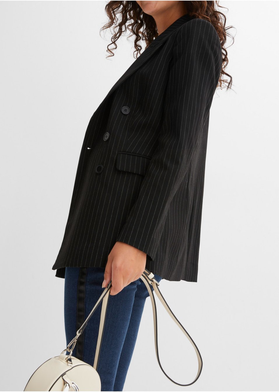 Blazer à fines rayures