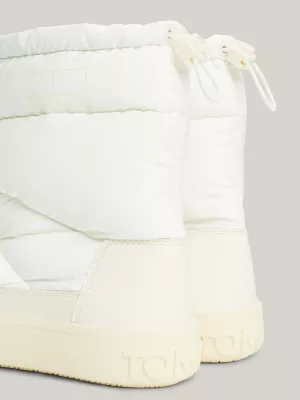 Botas puffer recicladas com acabamento brilhante