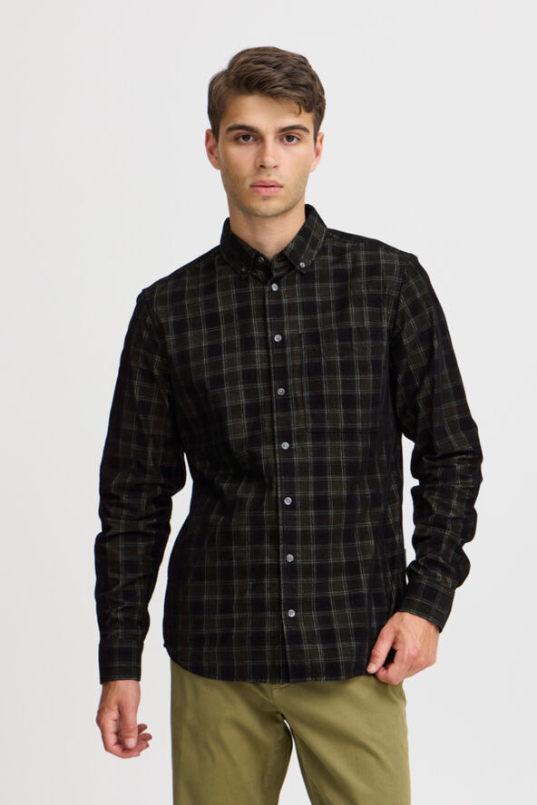 Casual Friday CFANTON LS BD checked corduroy shir Capulet olive