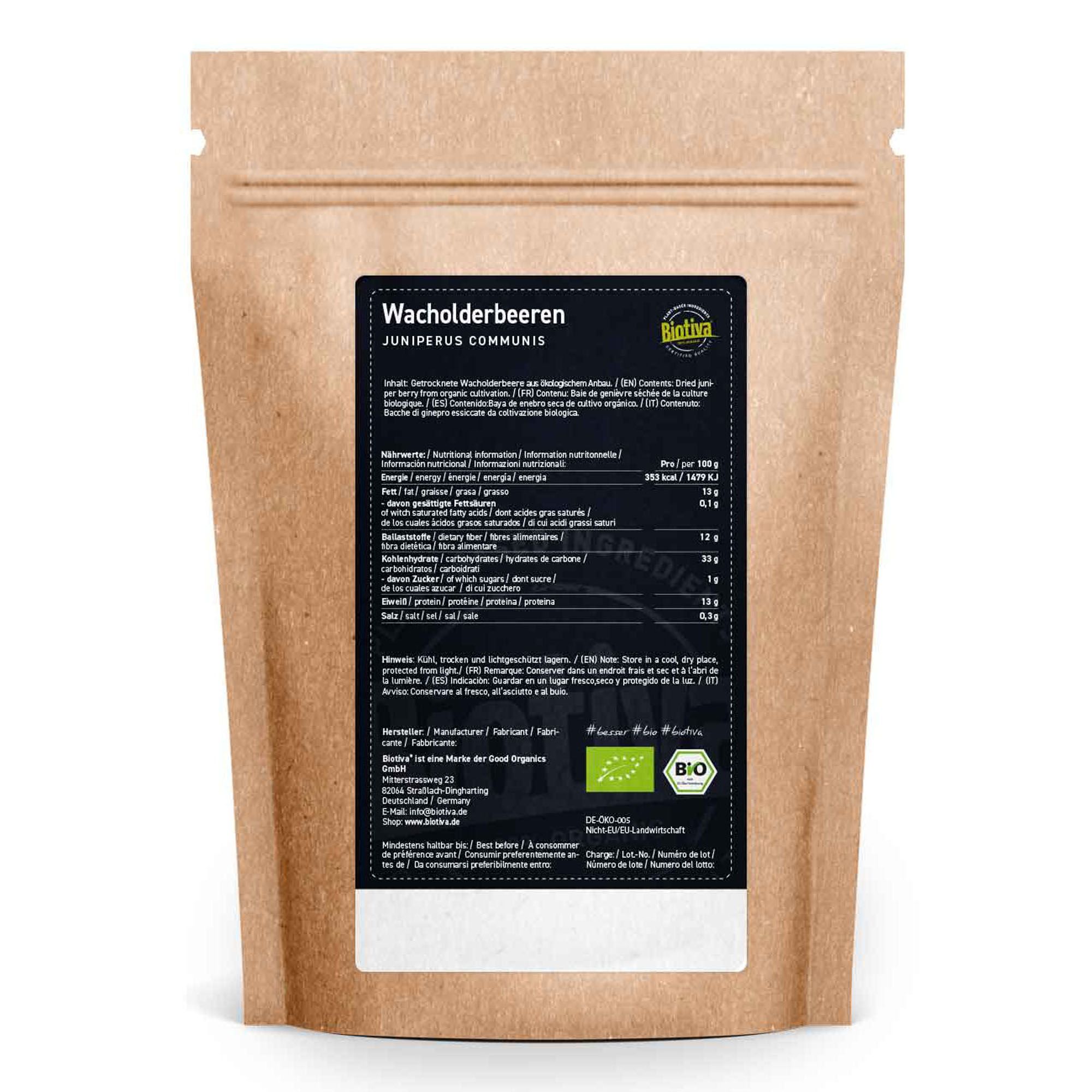 Biotiva Wacholderbeeren ganz Bio