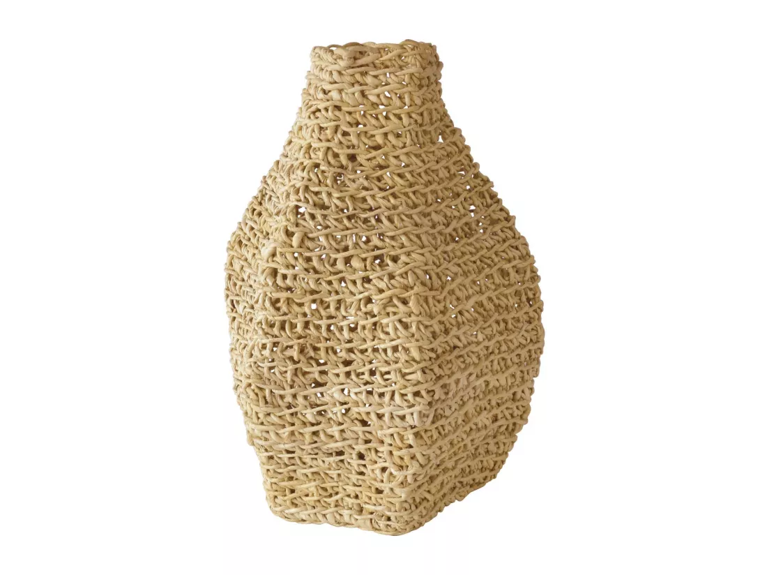 Now's Home - Jarre Decorative En Fibre D'abaca Naturelle O42xh55cm Abaca