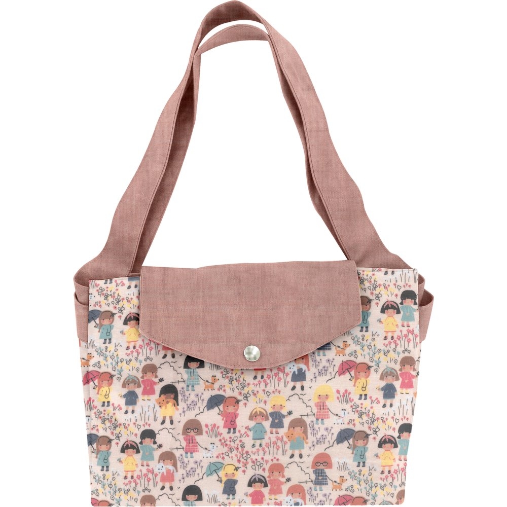 Grand Sac Cabas En Tissu Petites Filles Pop