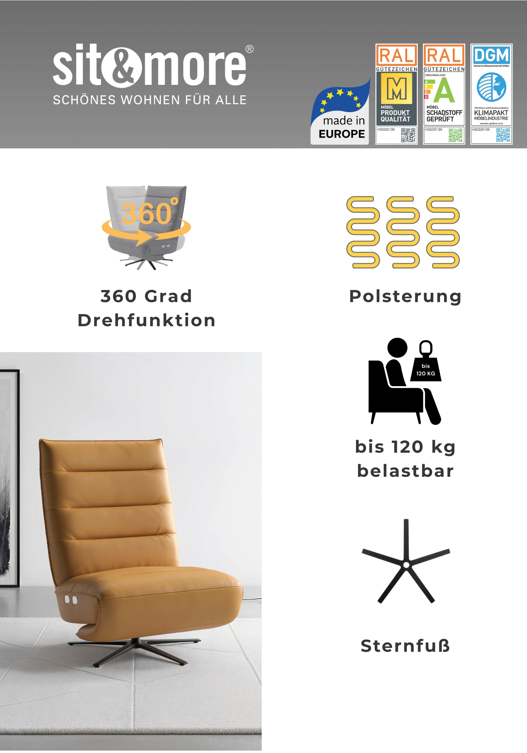 sit&more TV-Sessel »Eve« mit Herz-Waage und 2 Motoren, Bedienfelder im Sitz